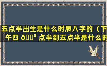 五点半出生是什么时辰八字的（下午四 🌳 点半到五点半是什么时辰 🌹 出生）